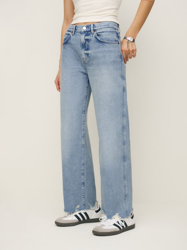 Val 90s Mid Rise Wide Leg Cropped Jeans