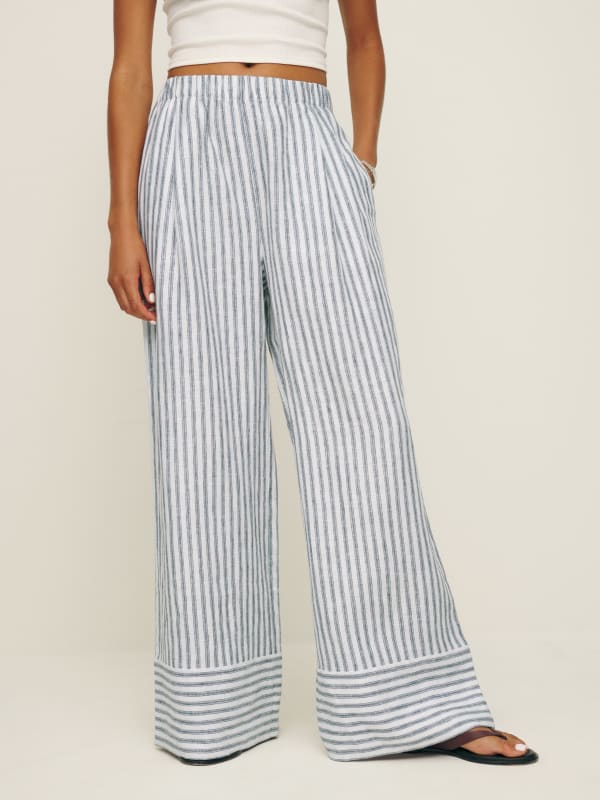 Fernando Wide Leg Linen Pant