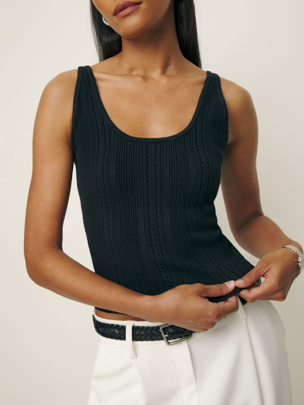 Luna Pointelle Sweater Tank