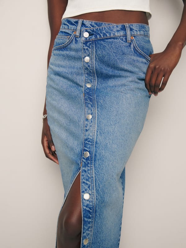 Avery Denim Maxi Skirt