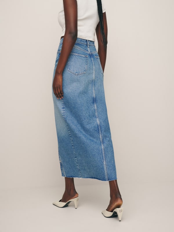 Avery Denim Maxi Skirt