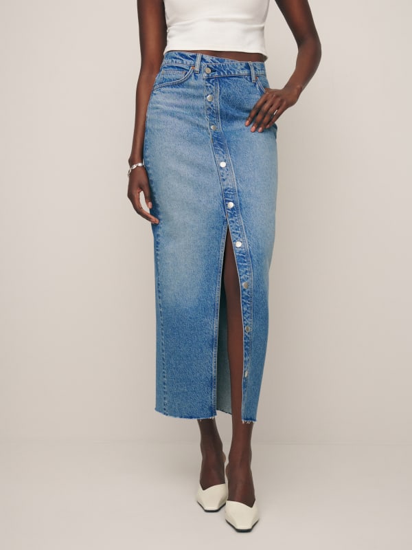 Avery Denim Maxi Skirt