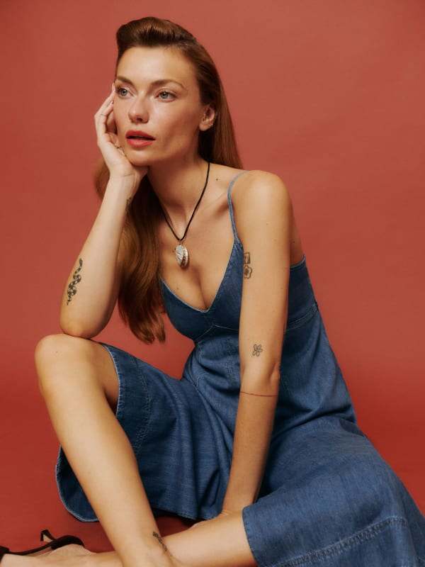 Gabriella Denim Midi Dress