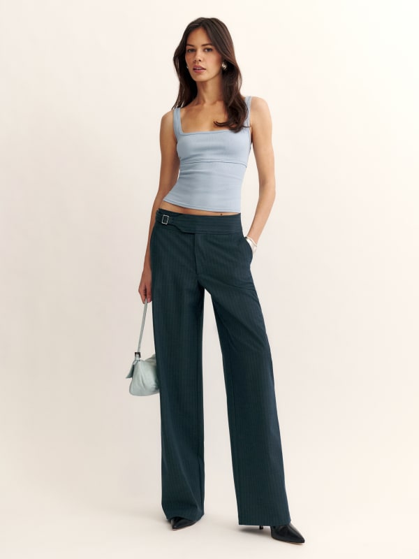 Reformation striped pants best sale