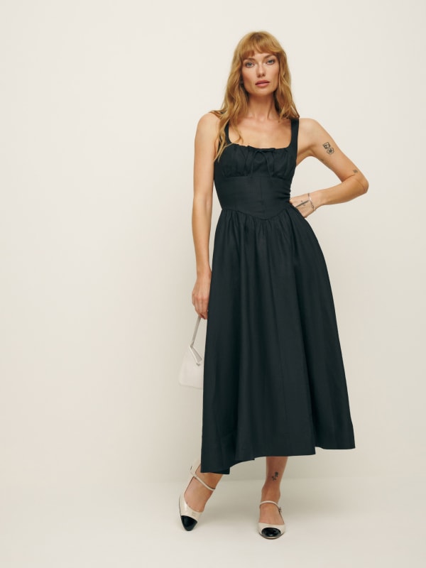 Petites Balia Linen Dress