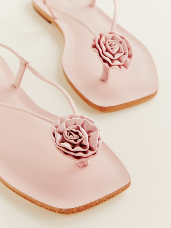 Vicky Rosette Flat Sandal