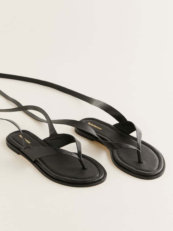 Justine Lace Up Thong Sandal