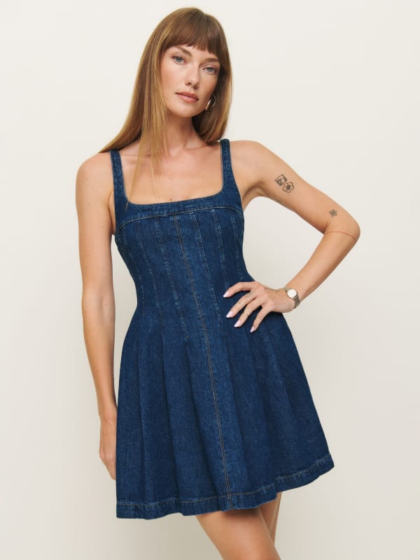 Violet Denim Mini Dress