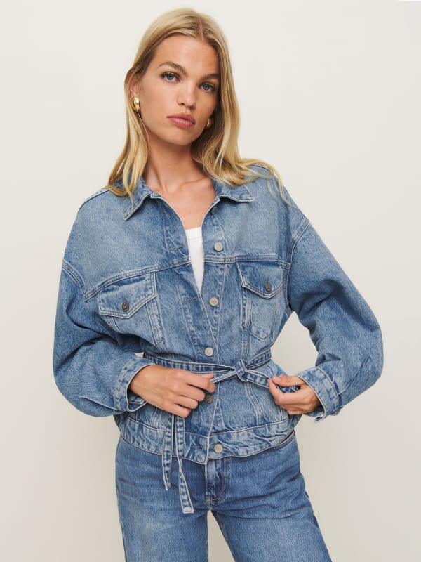 
                    Luna Belted Denim Jacket
                