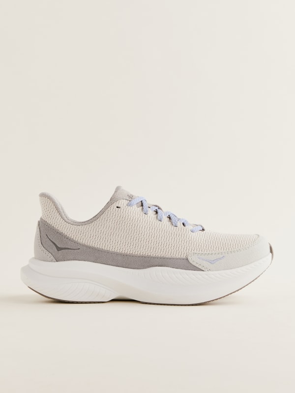 HOKA x Reformation Mach 6 LS Crochet, Flint Grey Rainy Day