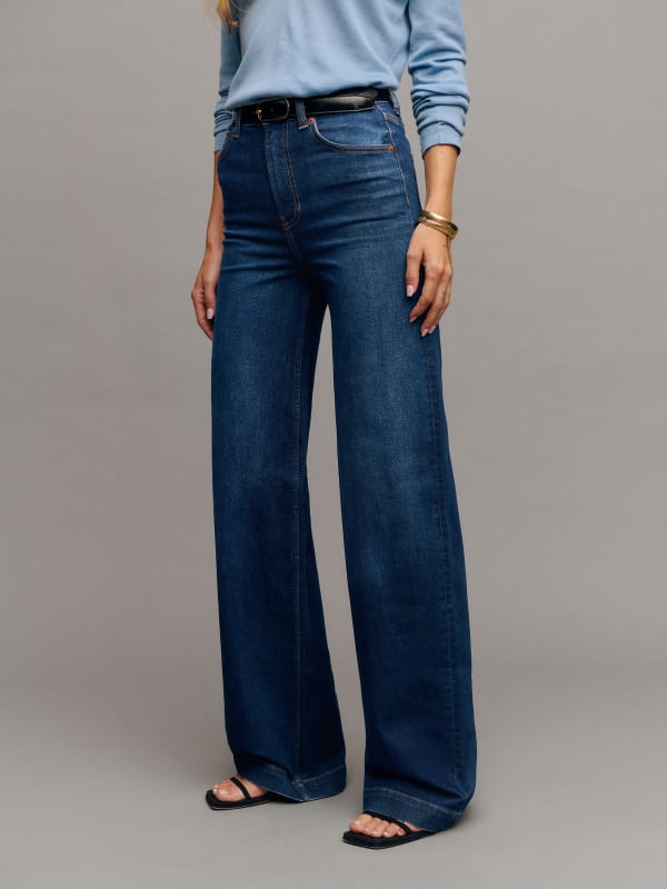 Bex Super Stretch High Rise Wide Leg Jeans