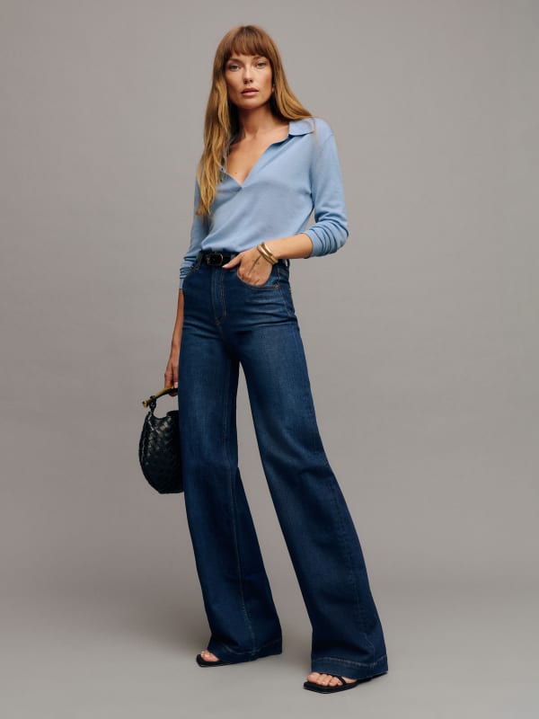 Bex Super Stretch High Rise Wide Leg Jeans