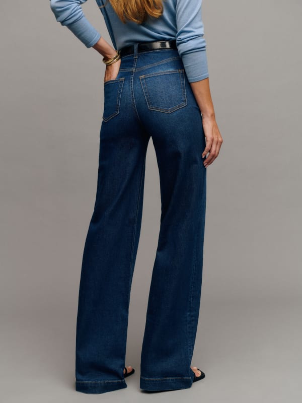 Bex Super Stretch High Rise Wide Leg Jeans