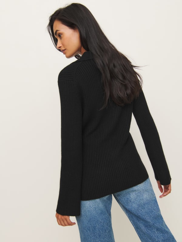 Shea Cashmere Collared Cardigan