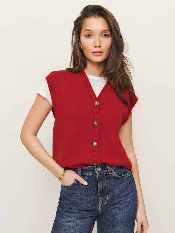 
                    Clover Cashmere Sweater Vest
                