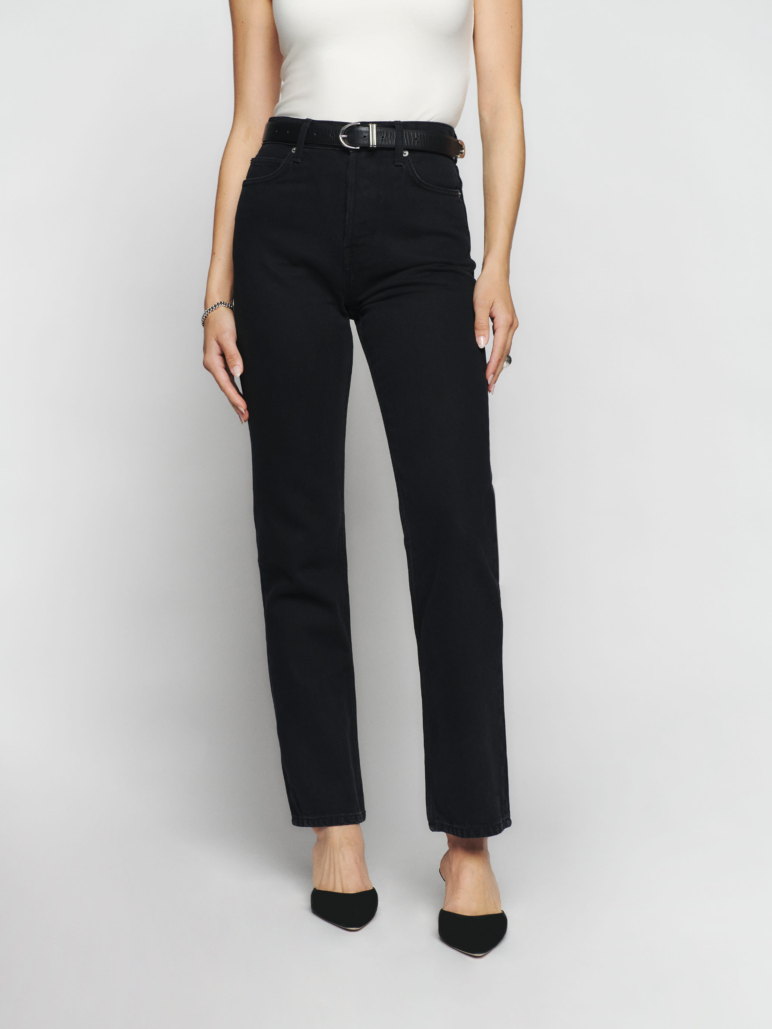 Cynthia High Rise Straight Jeans, image 1