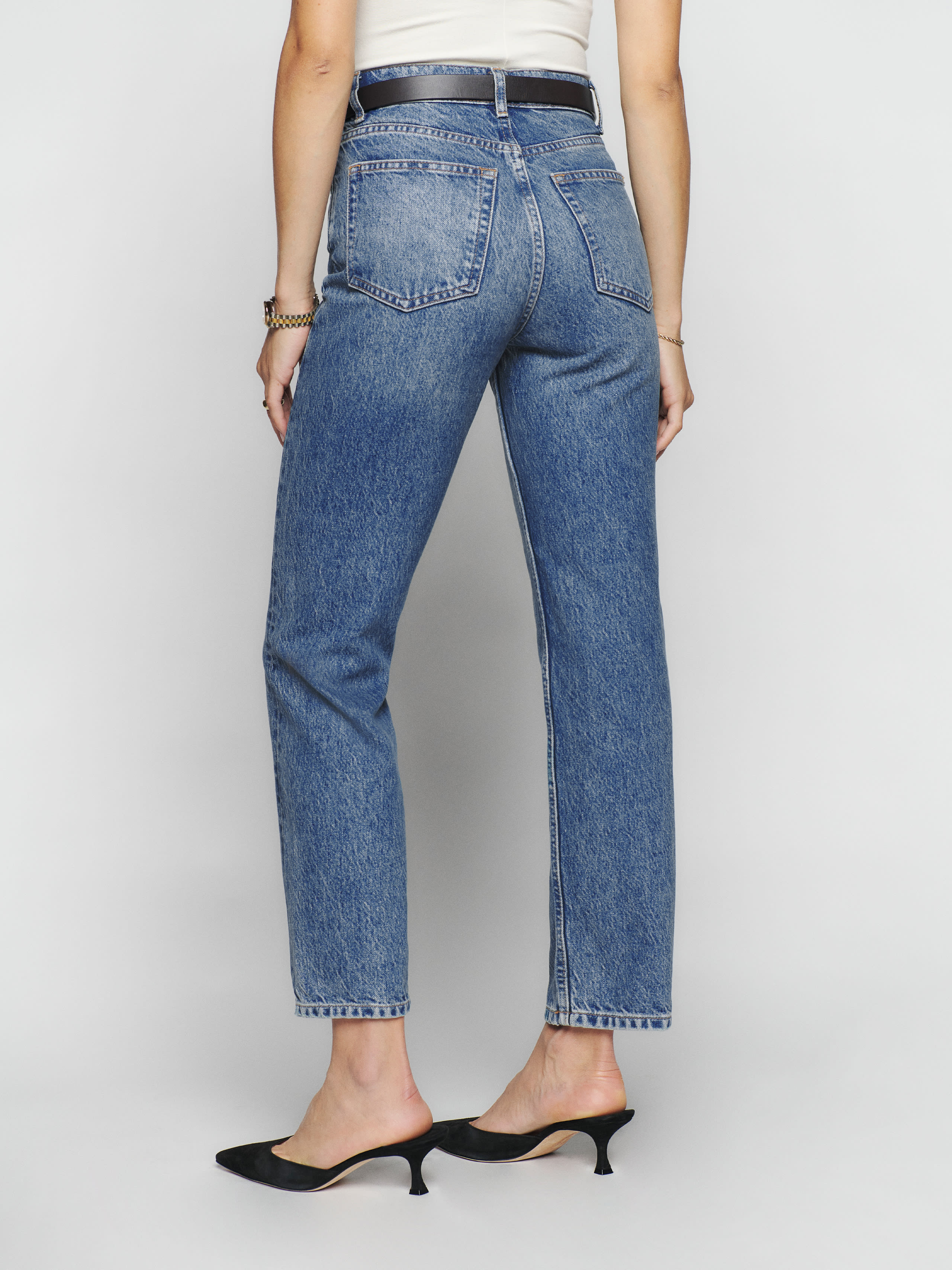 Cynthia High Rise Straight Cropped Jeans, thumbnail image 3