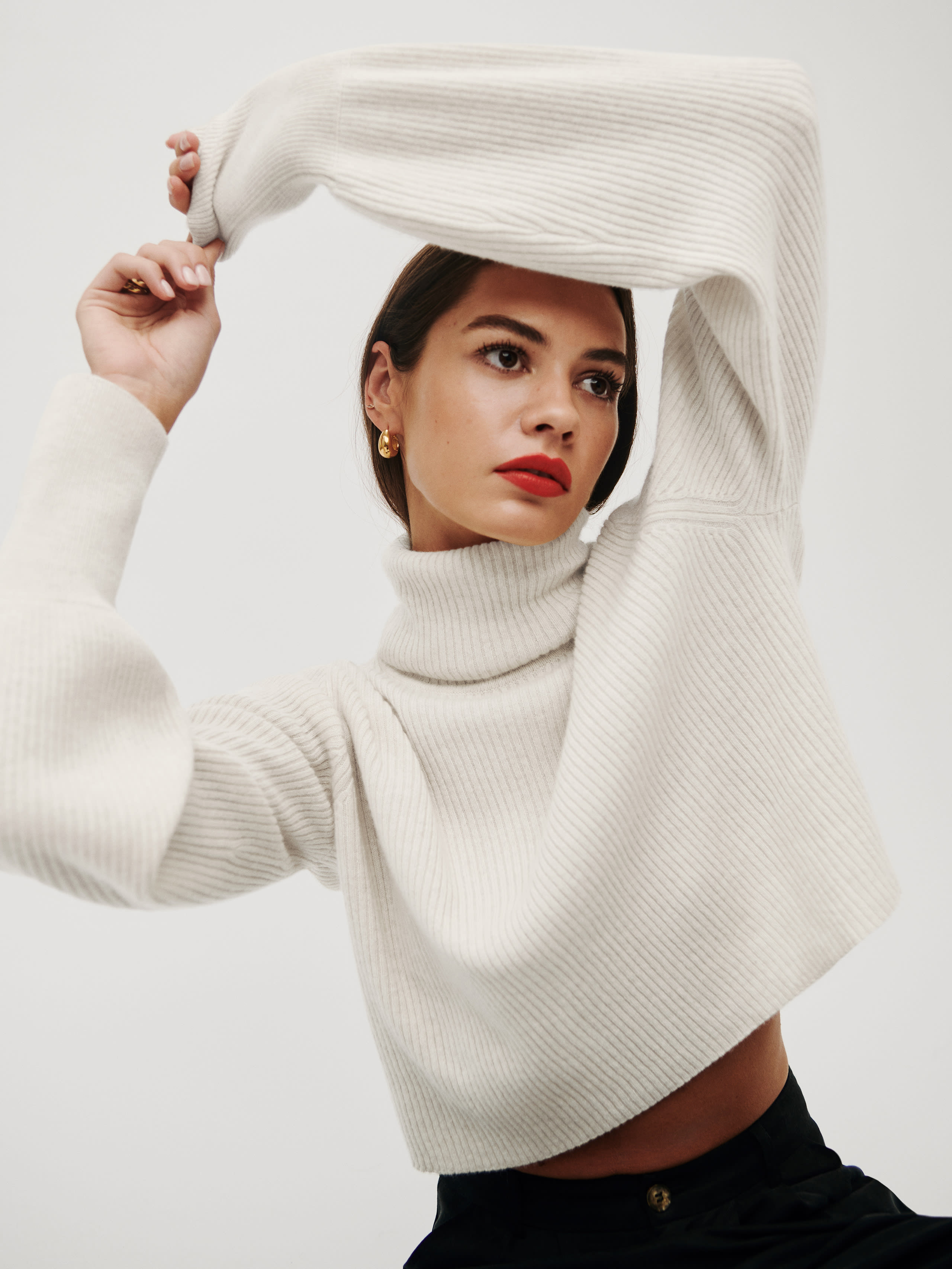 Luisa Cropped Cashmere Sweater, image 1