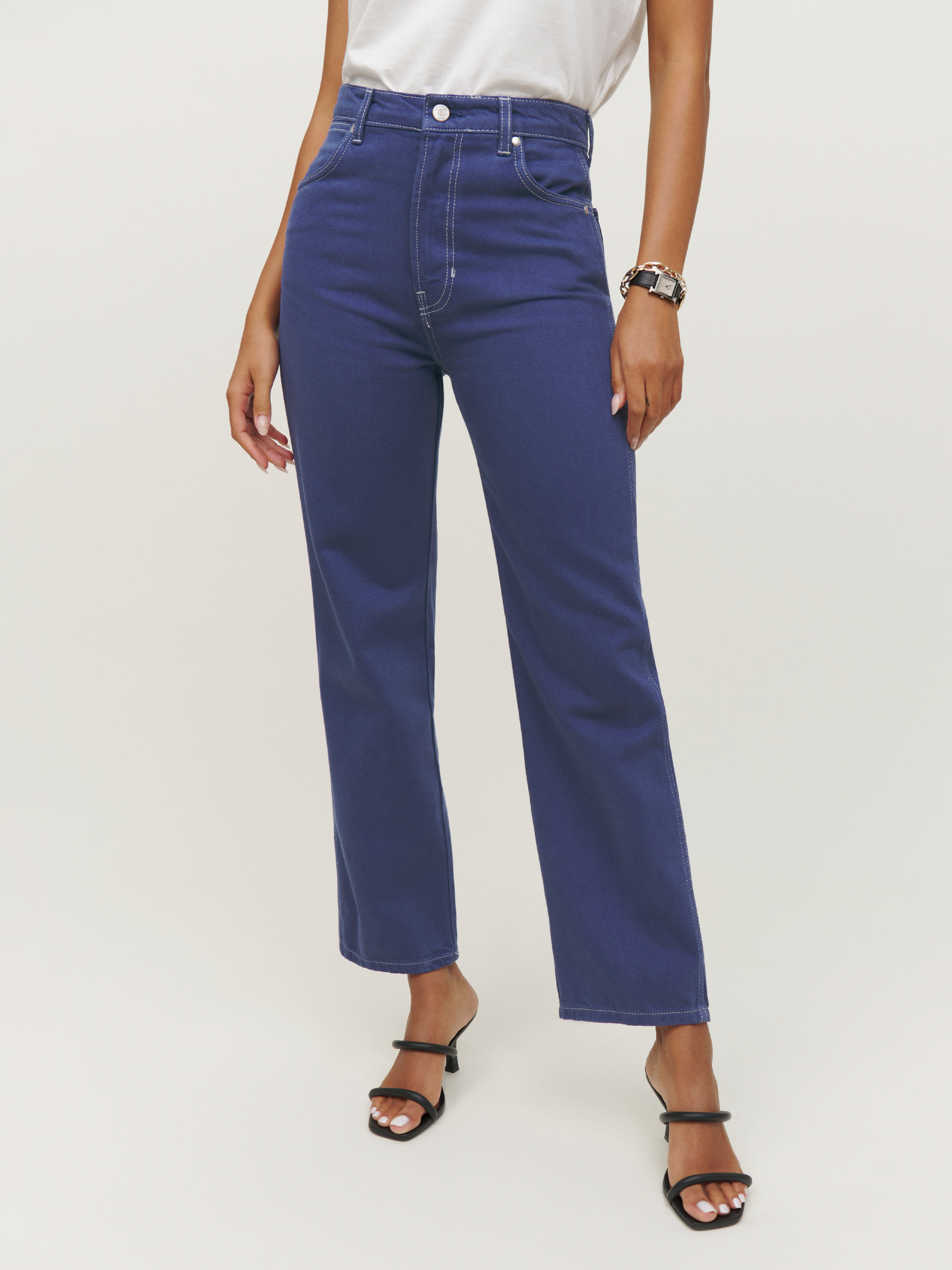 Cowboy High Rise Straight Jeans, thumbnail image 1