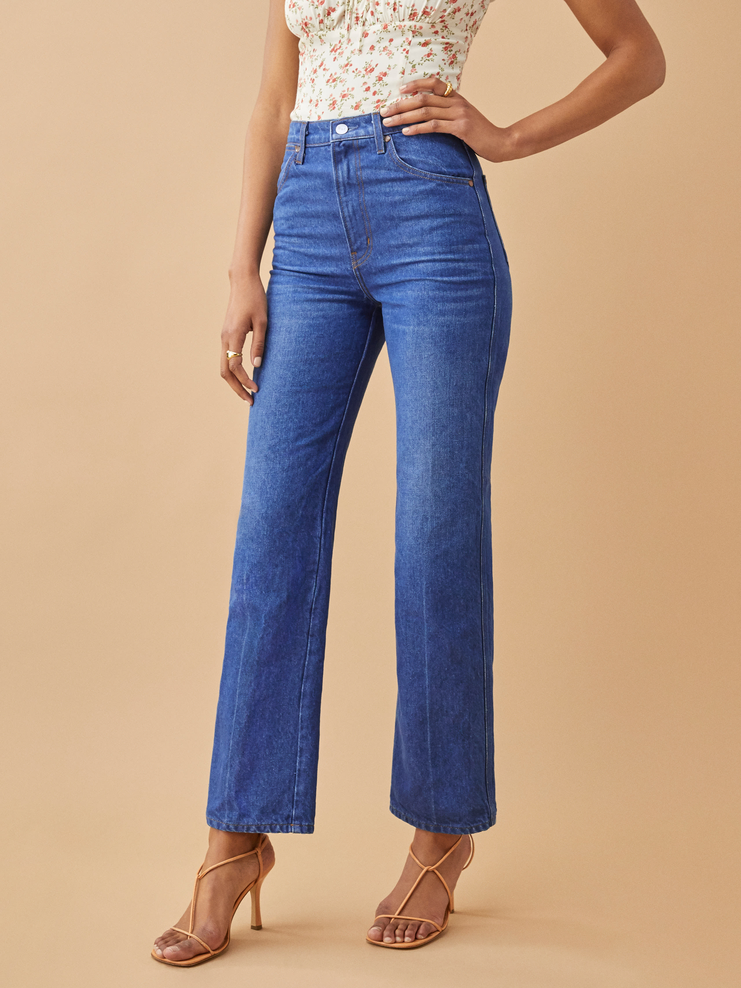 Cowboy High Rise Straight Jeans, thumbnail image 2