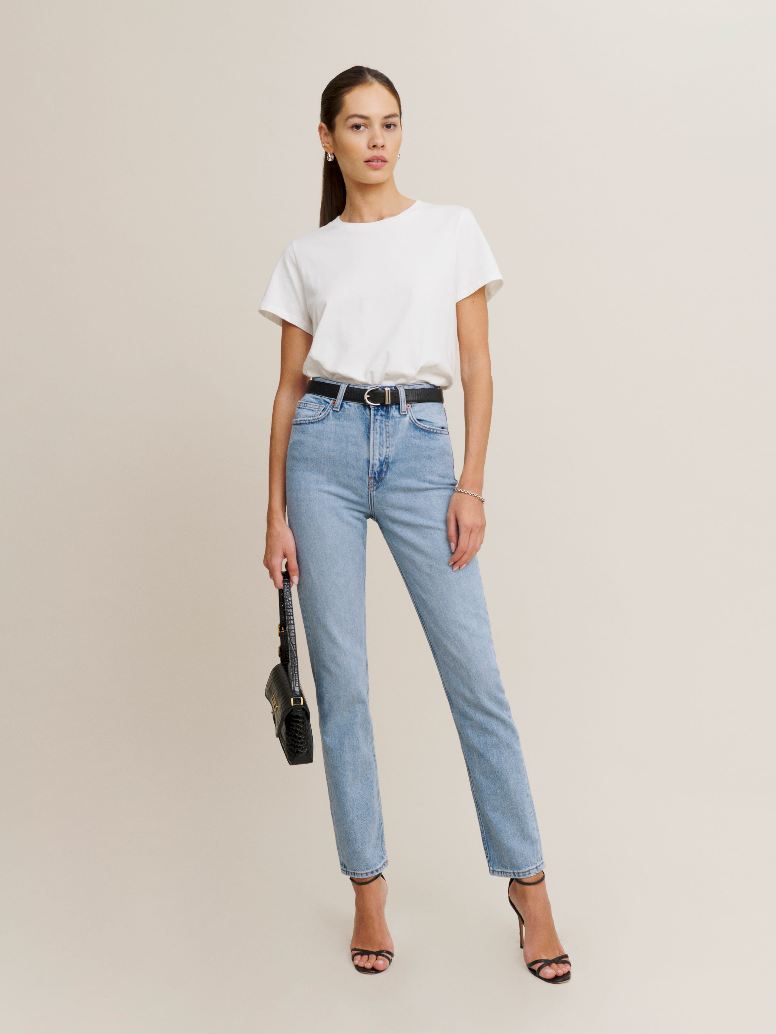 Liza Ultra High Rise Straight Jeans, image 1