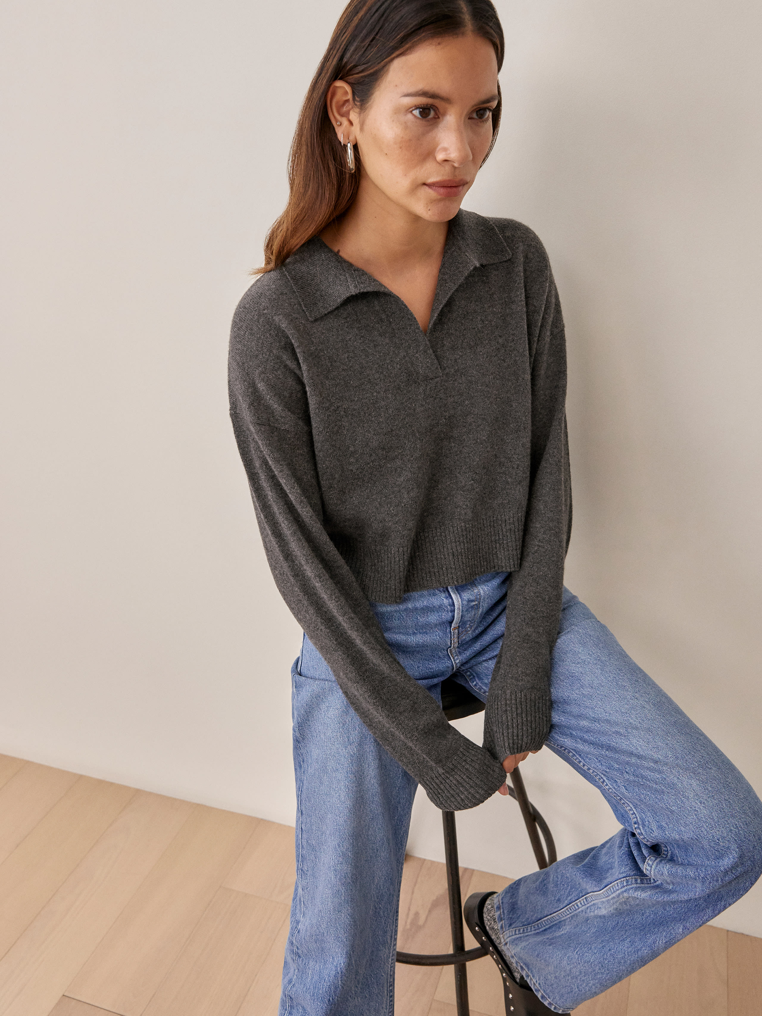 Cashmere Polo Sweater, image 1
