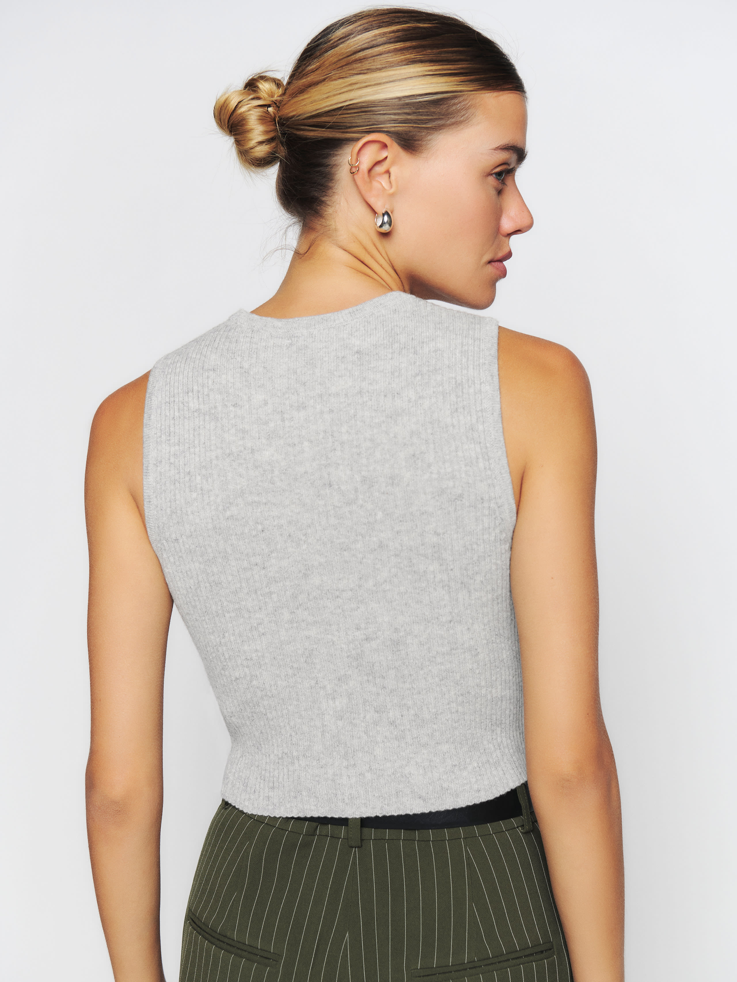 Benedetta Cashmere Cropped Tank, thumbnail image 4