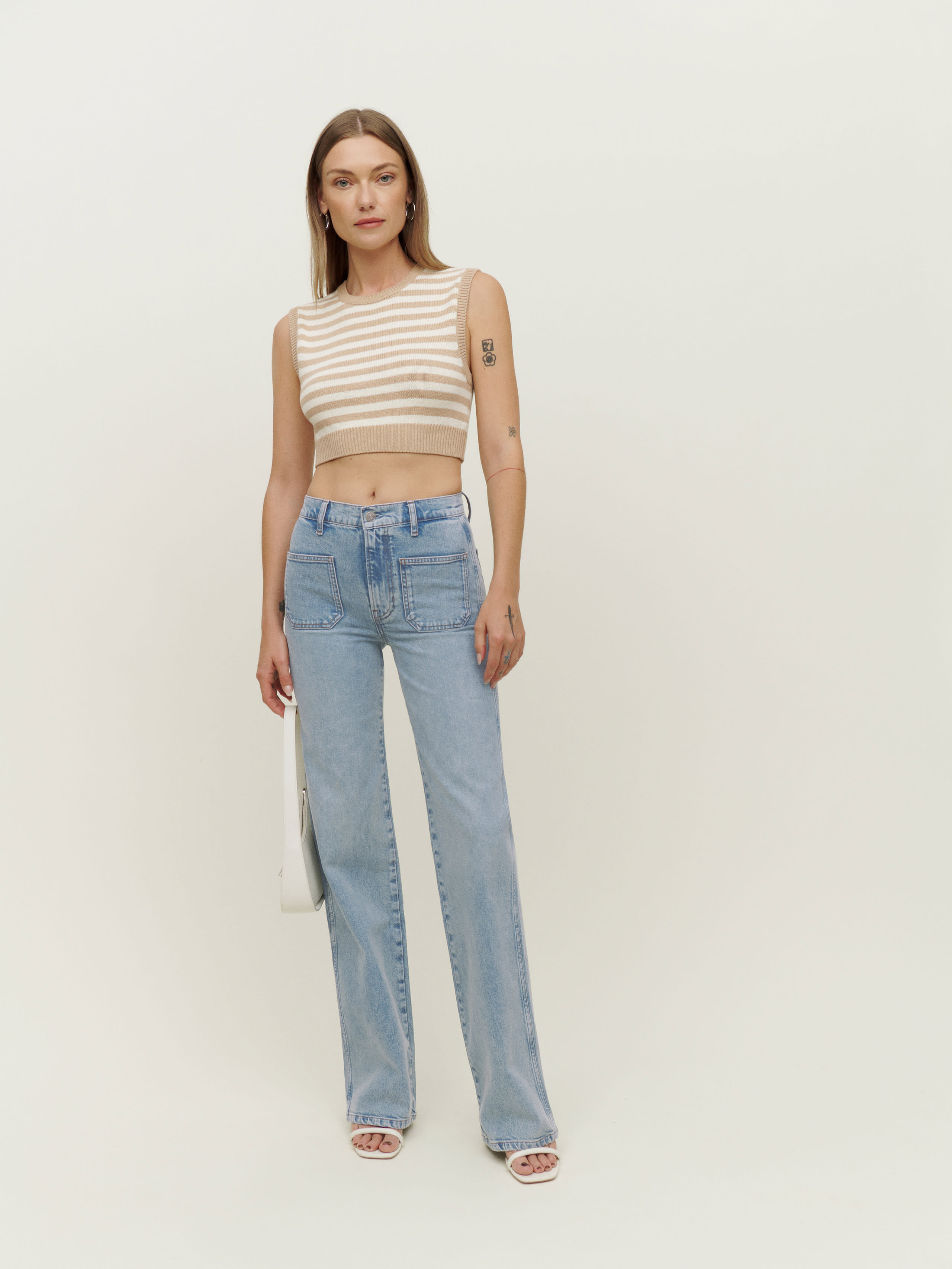 Alyssa High Rise Wide Leg Long Jeans, image 1