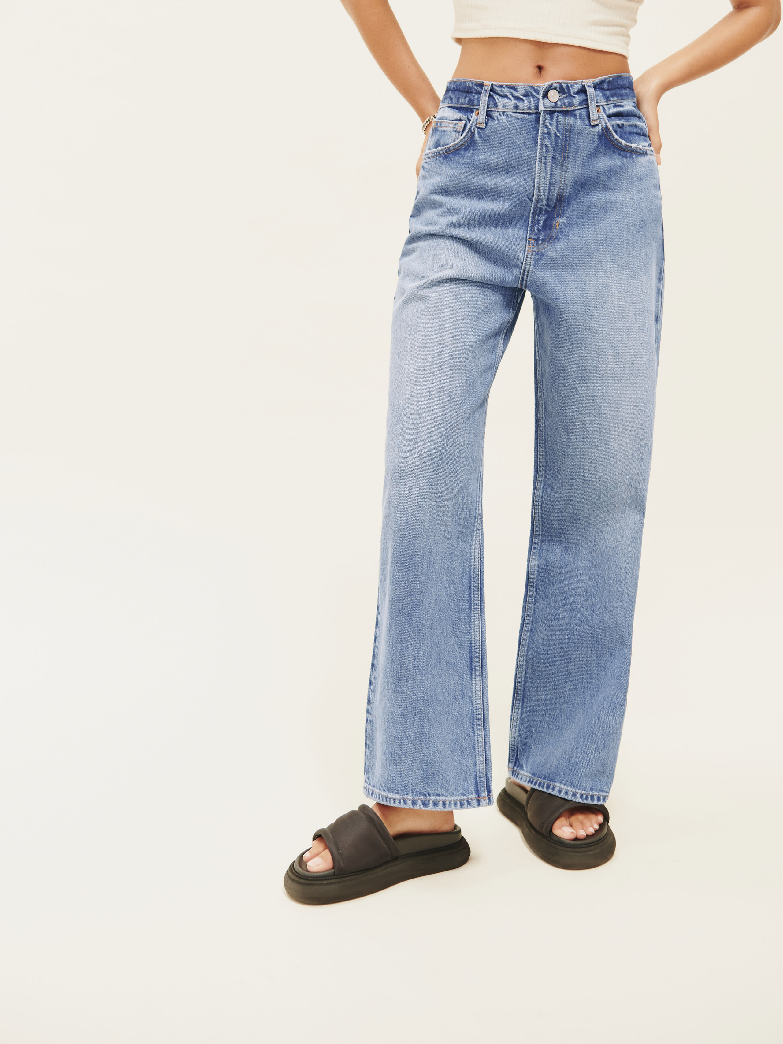 Wilder High Rise Wide Leg Cropped Jeans, thumbnail image 2