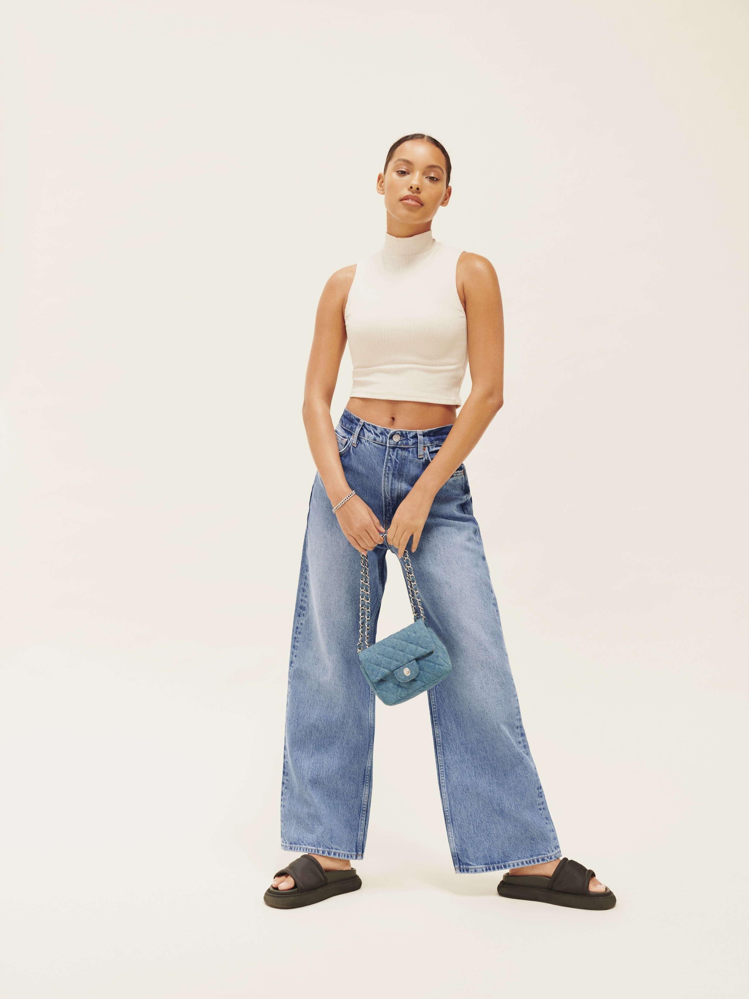 Wilder High Rise Wide Leg Cropped Jeans, thumbnail image 5
