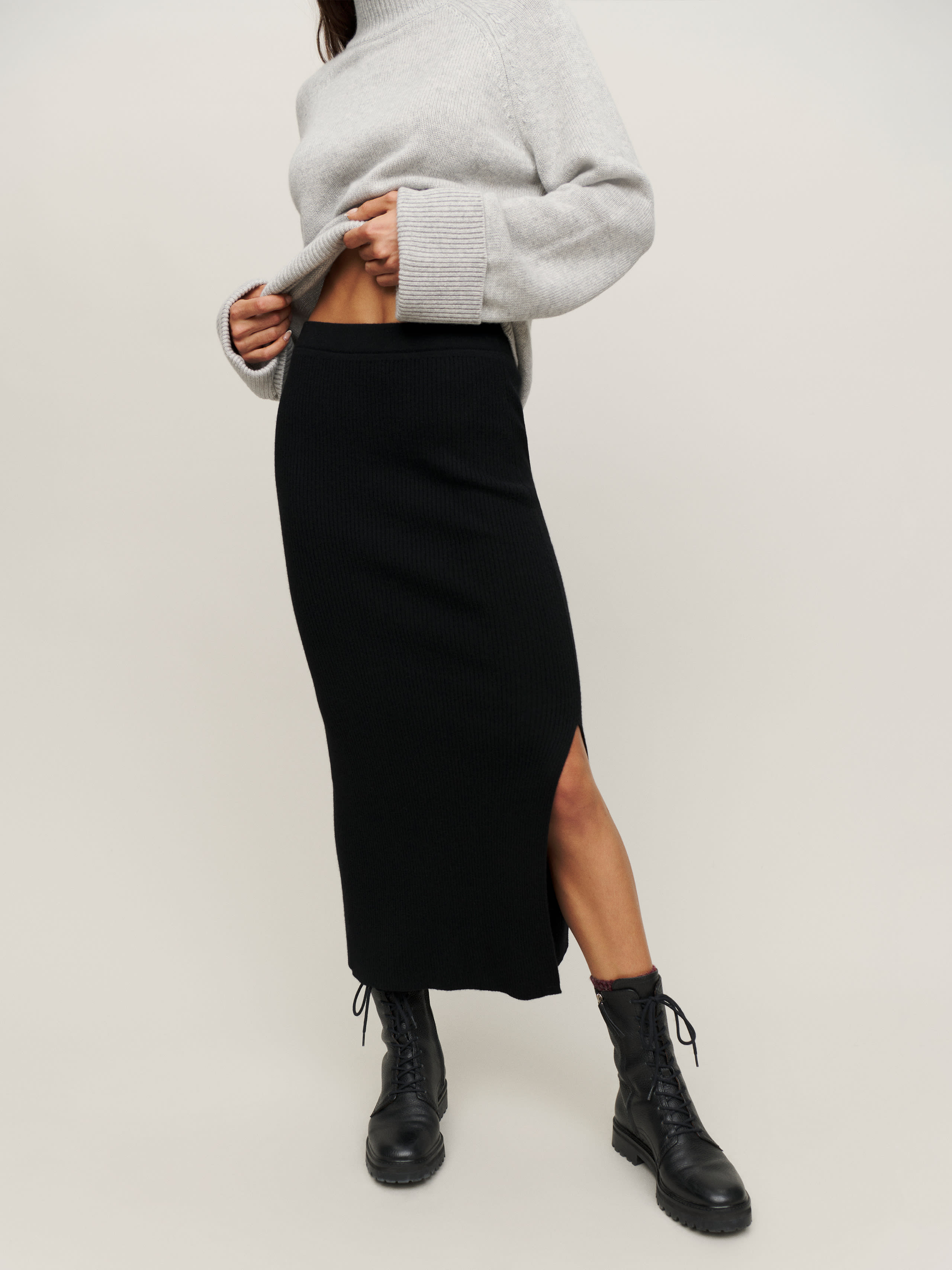 Sorelle Cashmere Midi Skirt, thumbnail image 2