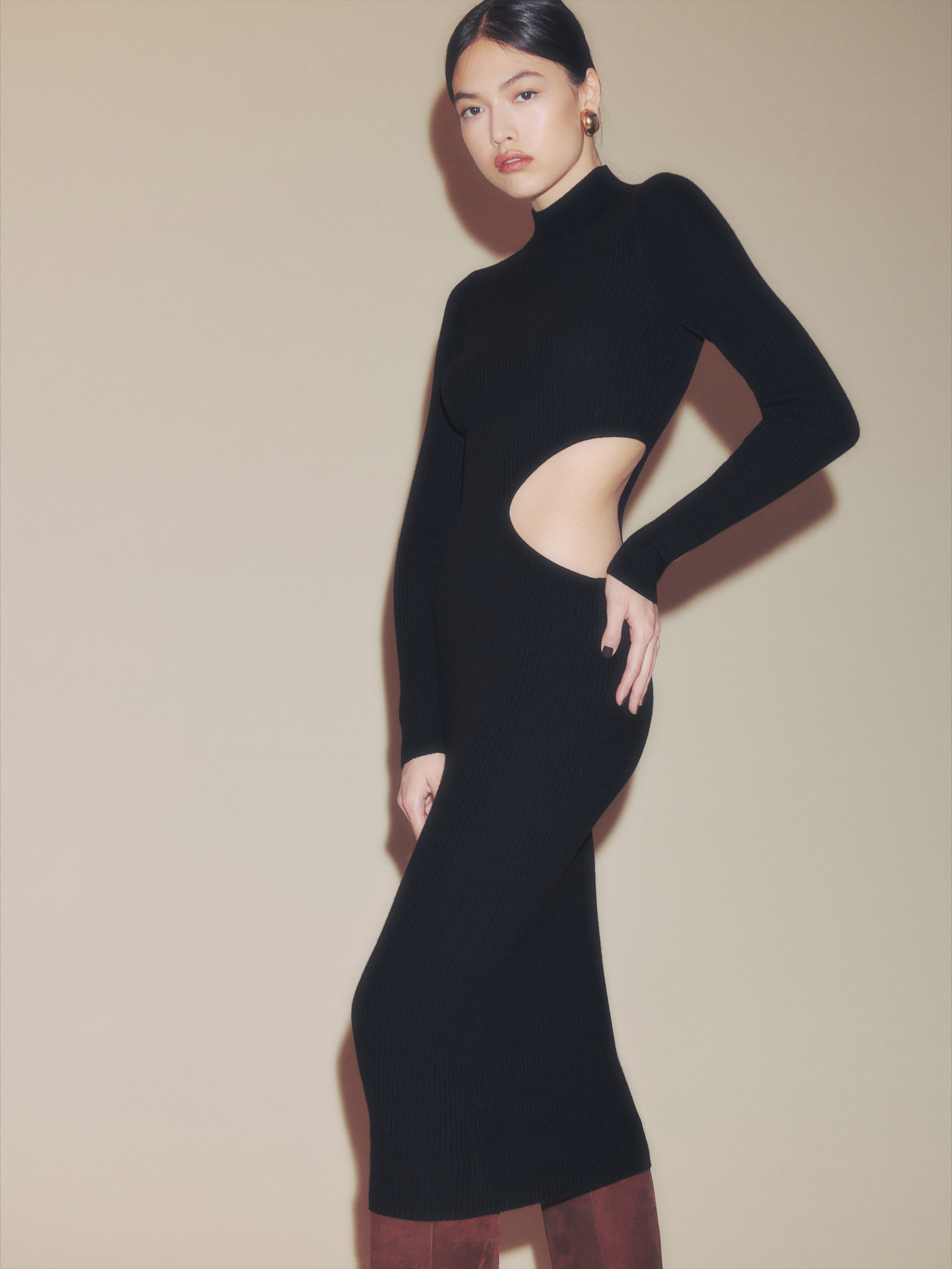 Vallo Cashmere Cut Out Sweater Dress, image 1
