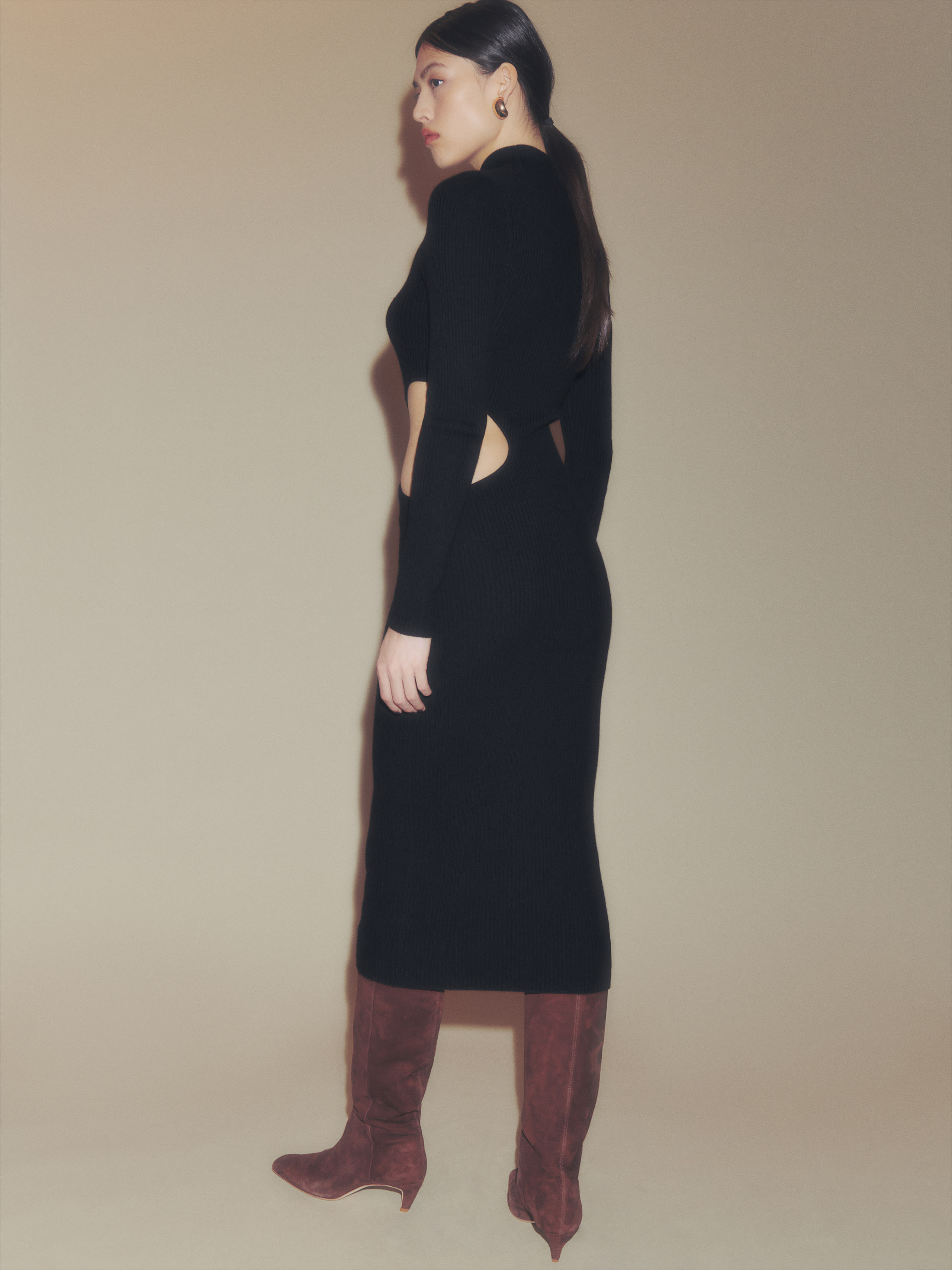 Vallo Cashmere Cut Out Sweater Dress, thumbnail image 4