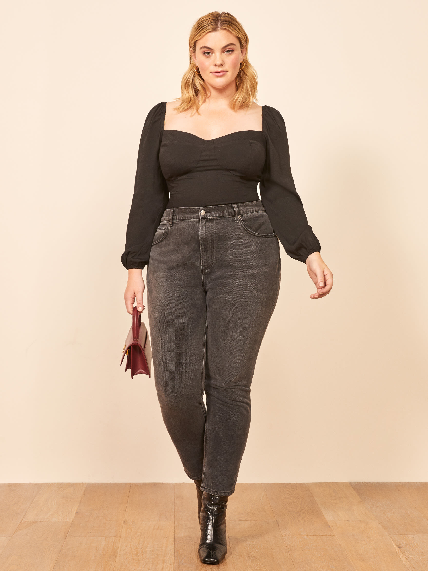 Reign Top Es - Long Sleeve Crepe | Reformation