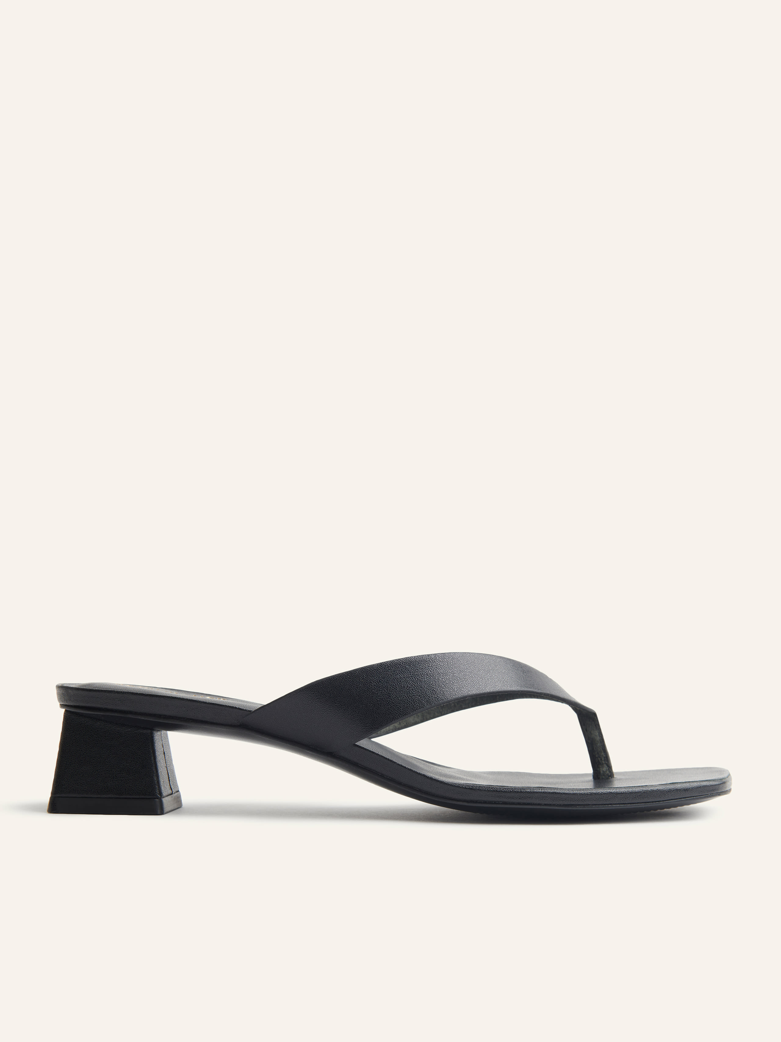Dana Block Heel Thong Sandal - Leather Sustainable Shoes | Reformation