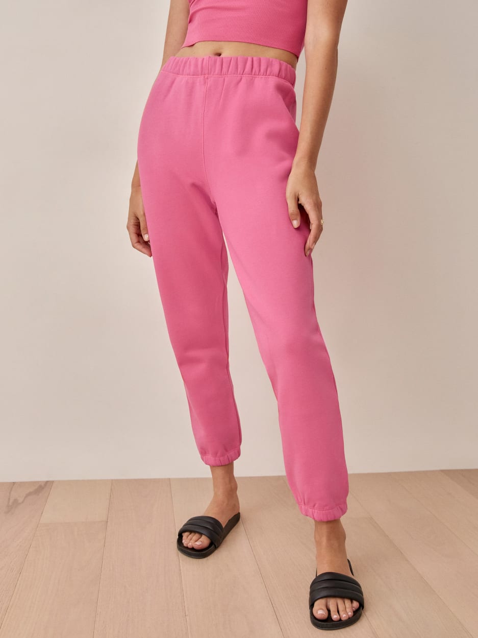 Reformation Sustainable Pink Sweatpants