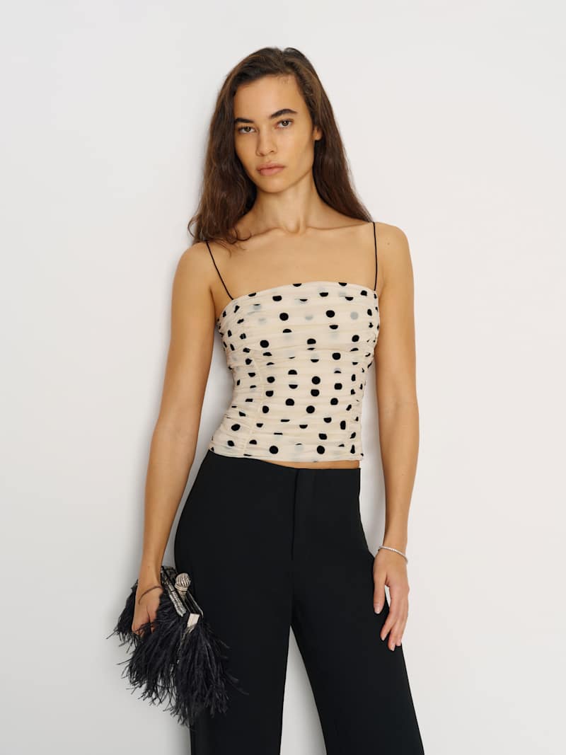 Cream And Black Dot