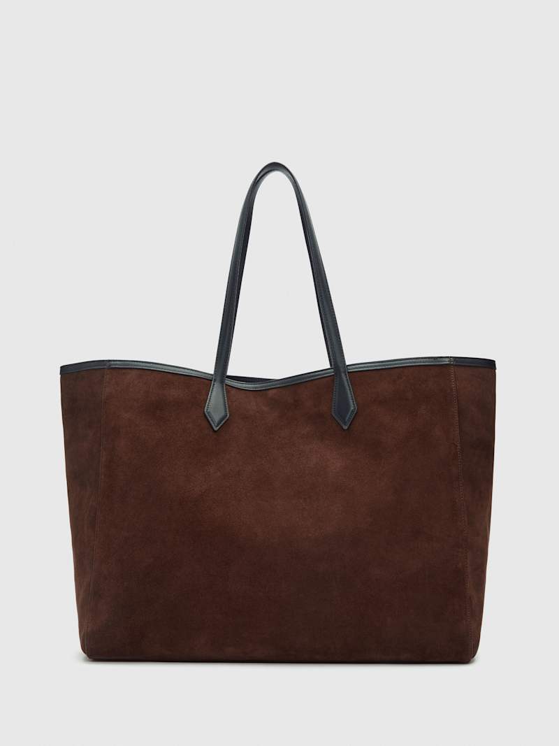 Espresso Suede Black Leather