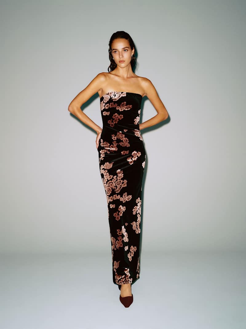 Black Floral Velvet