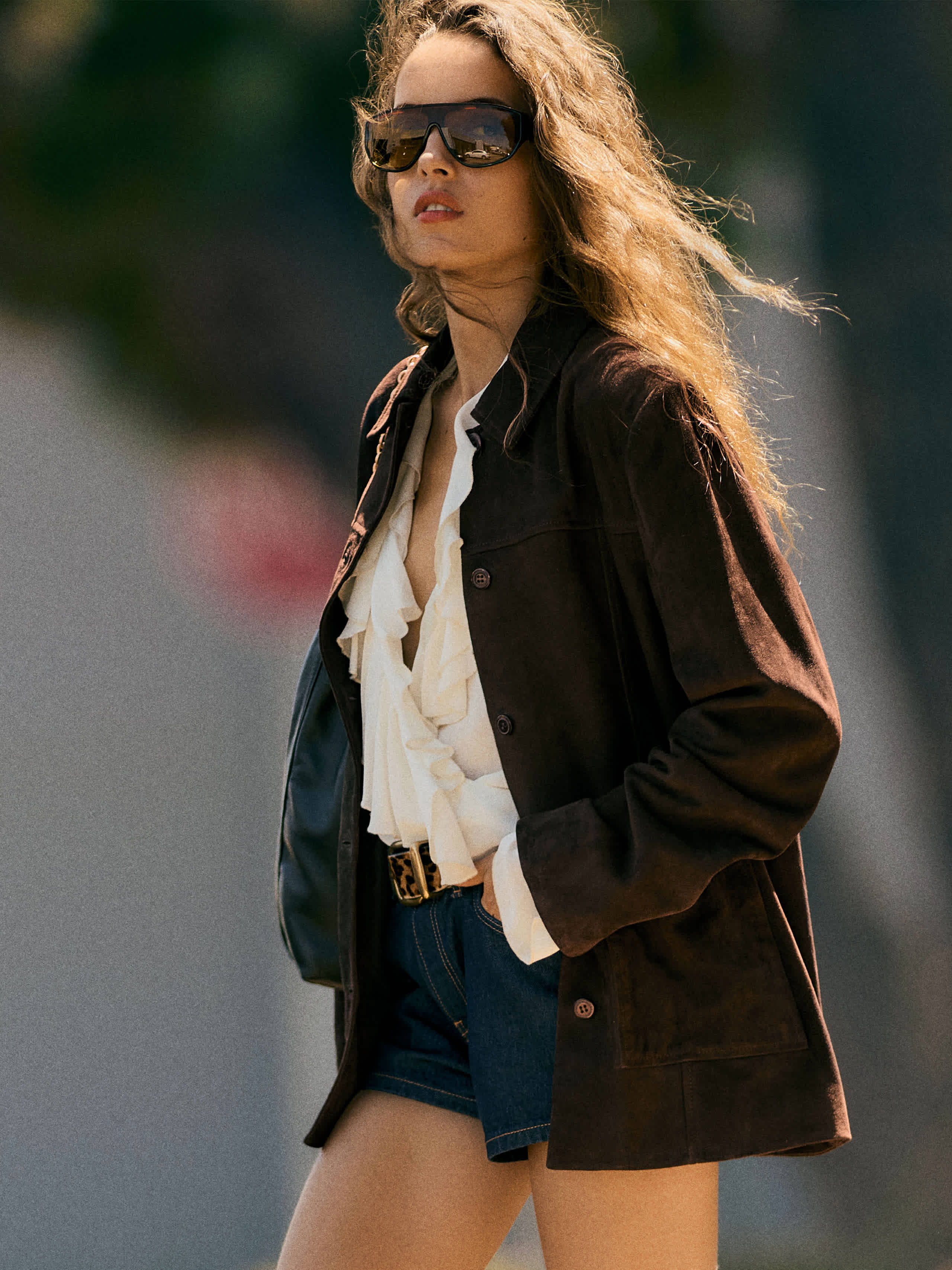 Reformation Veda Lincoln Suede Shirt Jacket