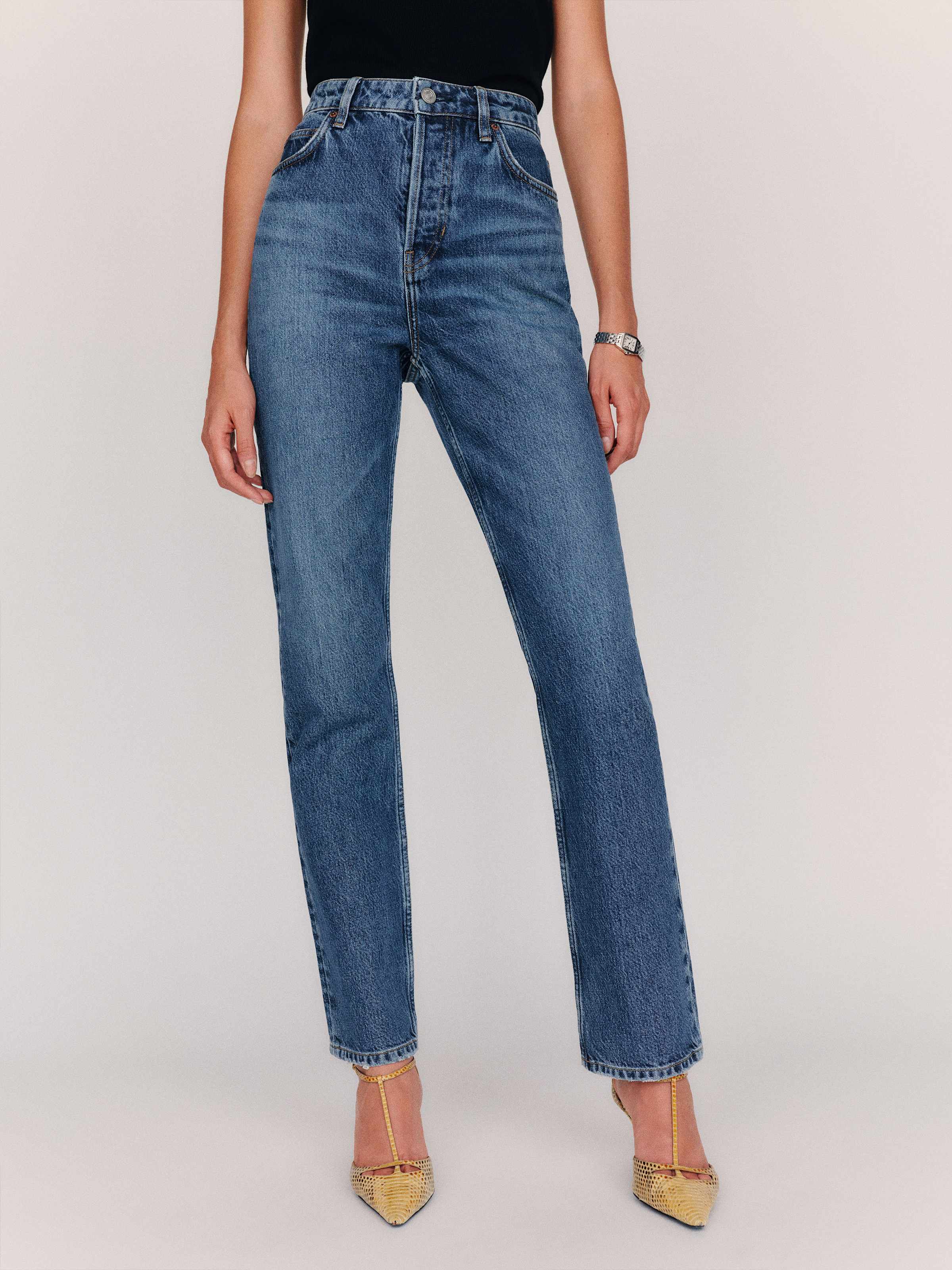 Cynthia High Rise Straight Cropped Jeans - thumbnail 4