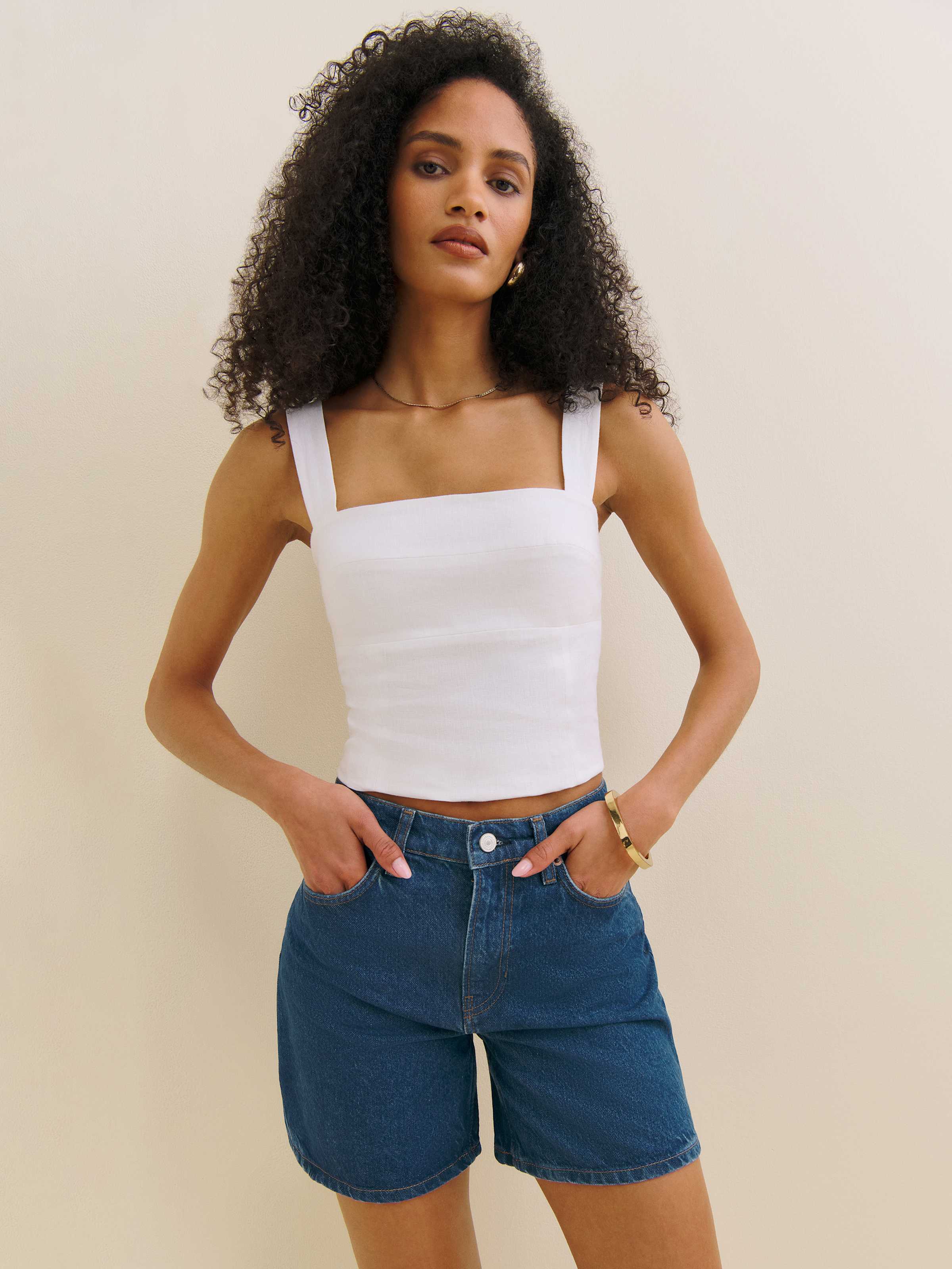 Raye Mid Rise 6” Jean Shorts - thumbnail 6