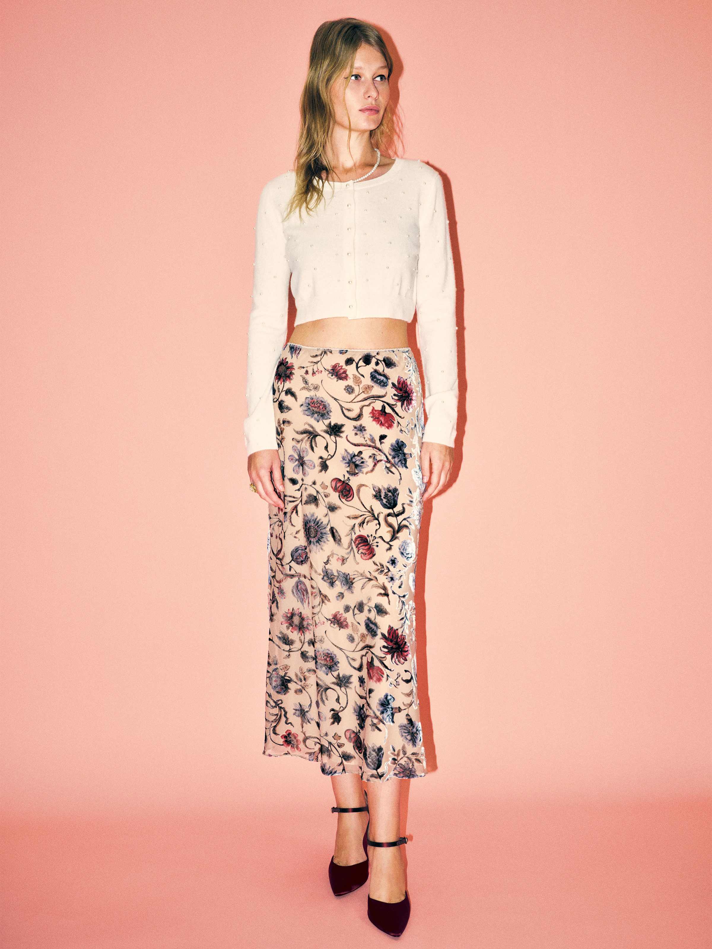 Layla Velvet Skirt - thumbnail 2