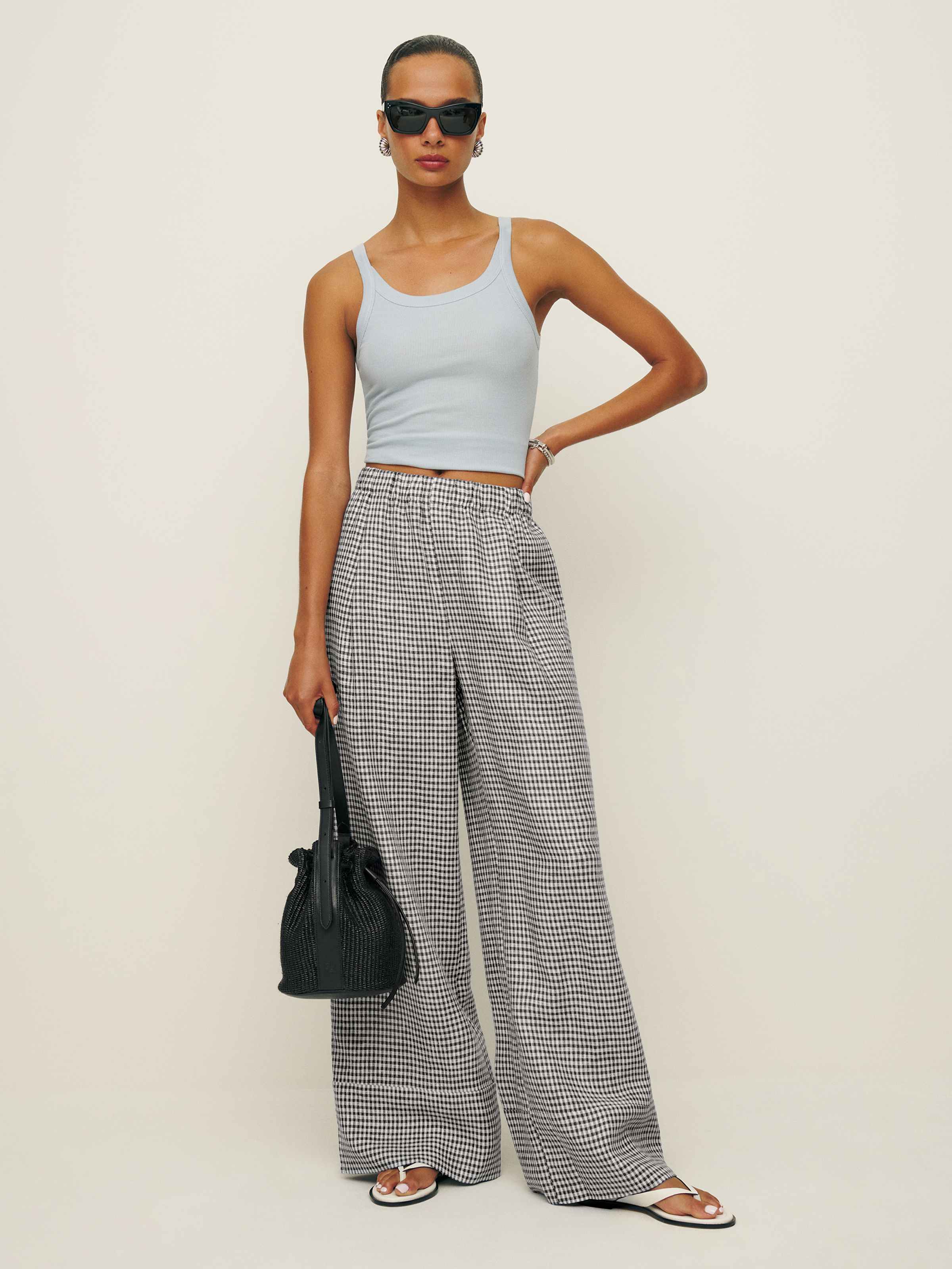 Fernando Linen Wide Leg Pant - thumbnail 2