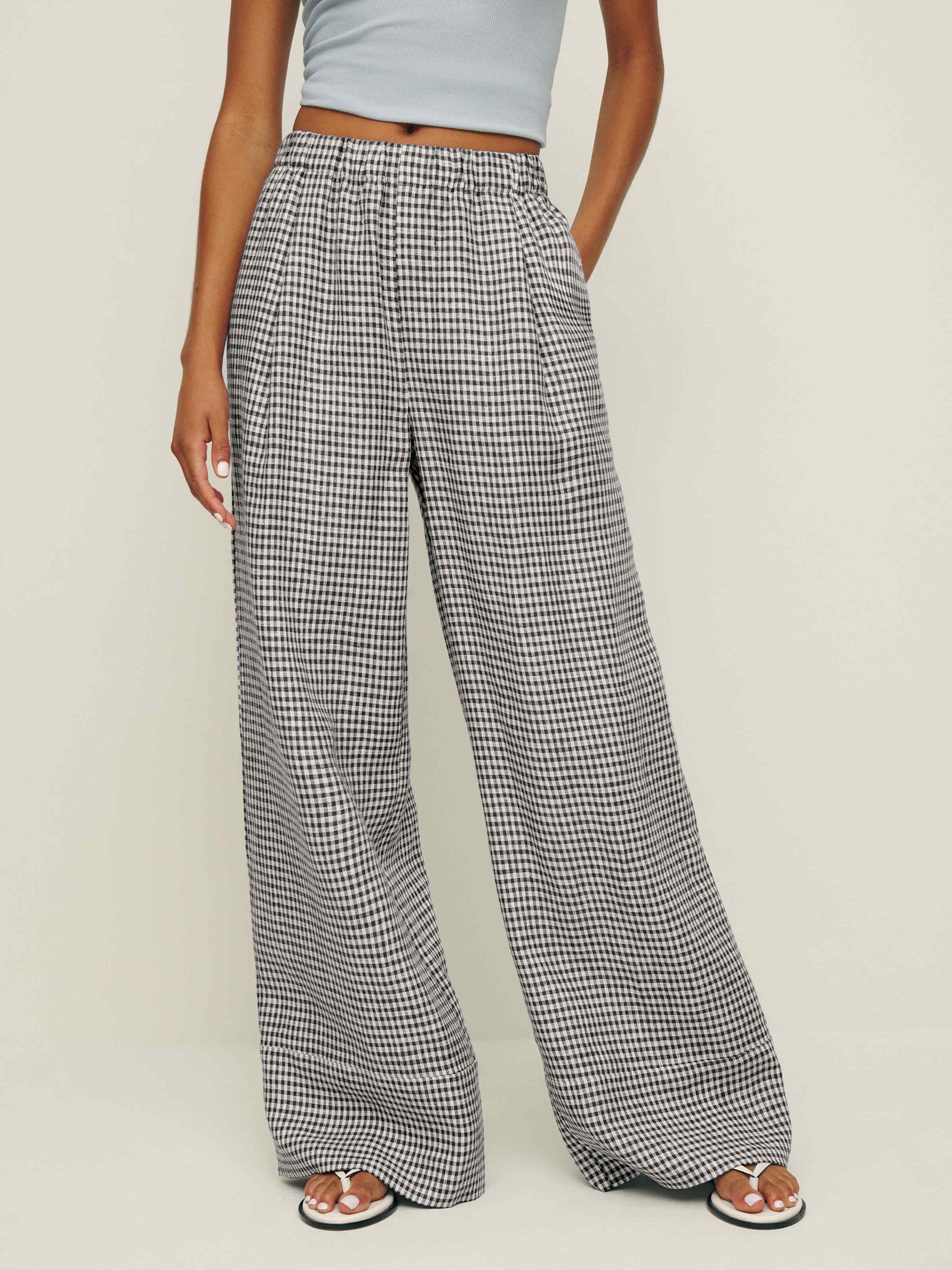 Fernando Linen Wide Leg Pant - thumbnail 4