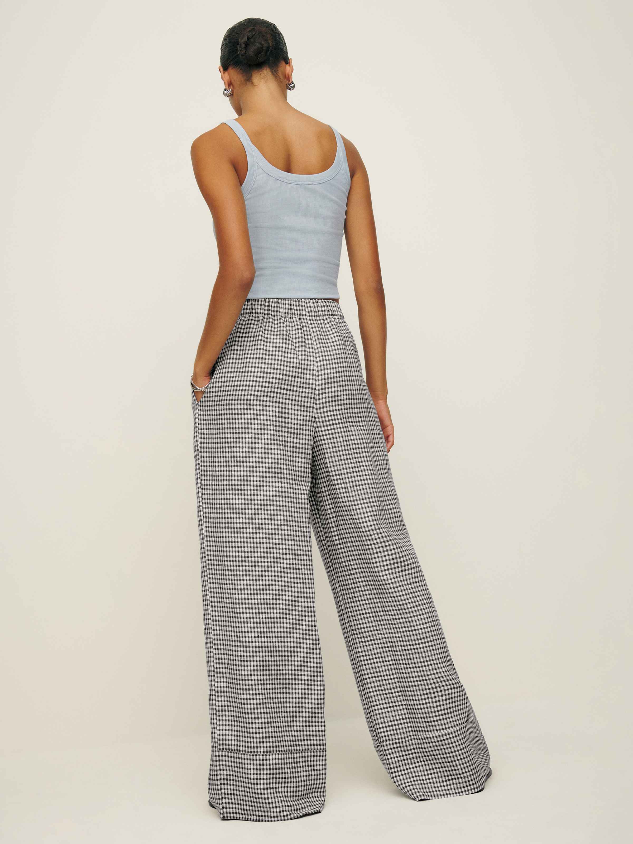 Fernando Linen Wide Leg Pant - thumbnail 6