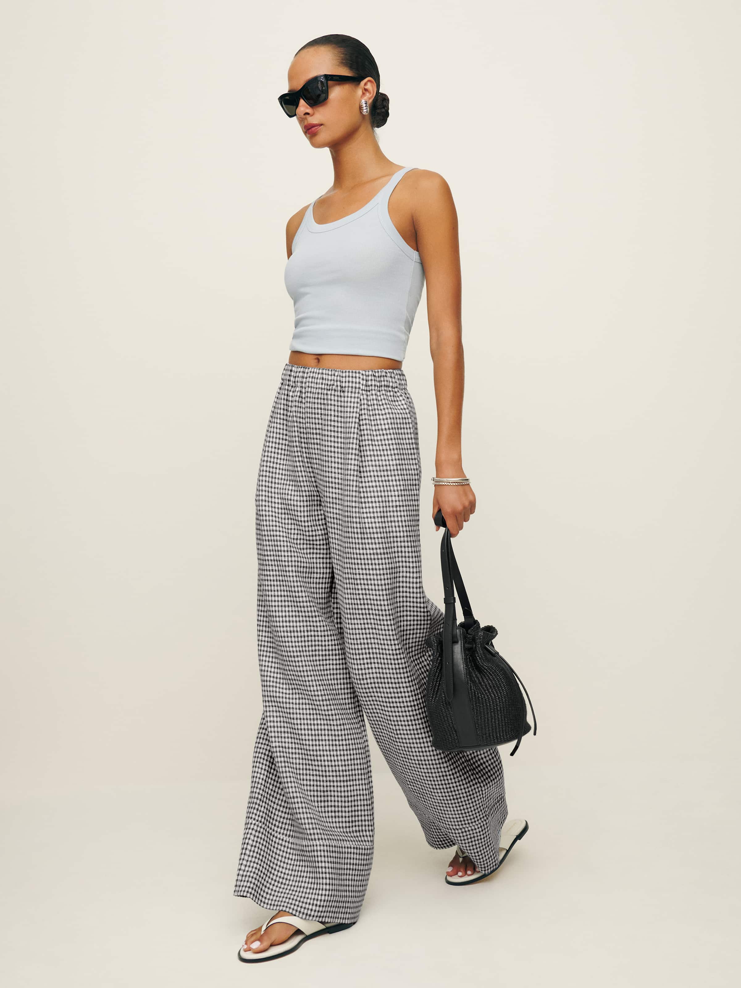 Fernando Linen Wide Leg Pant - thumbnail 8