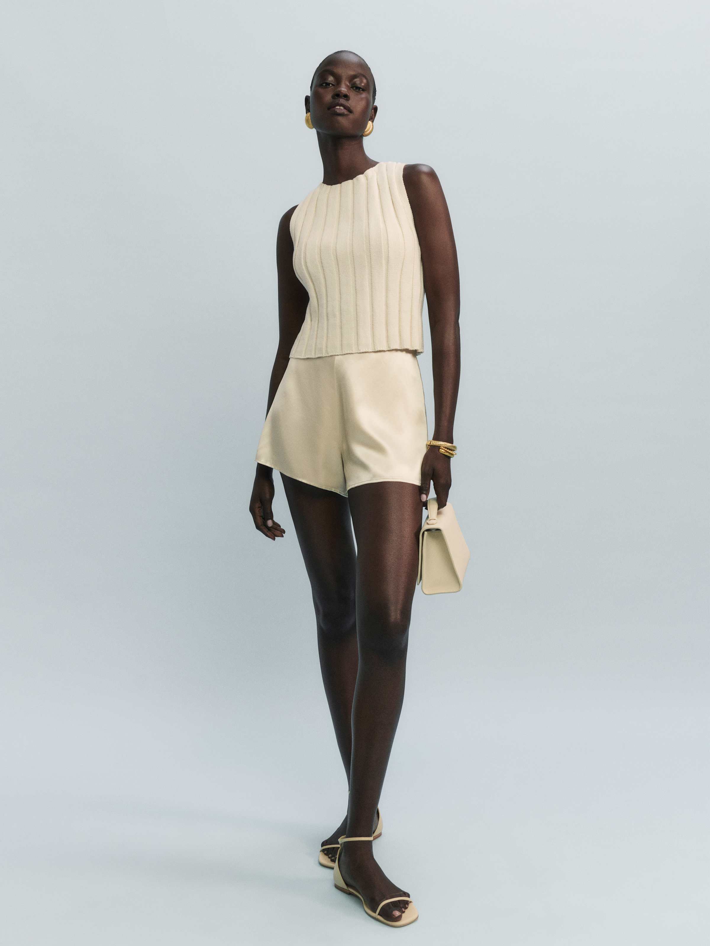 Callie Cotton Ribbed Sweater Tank - thumbnail 4