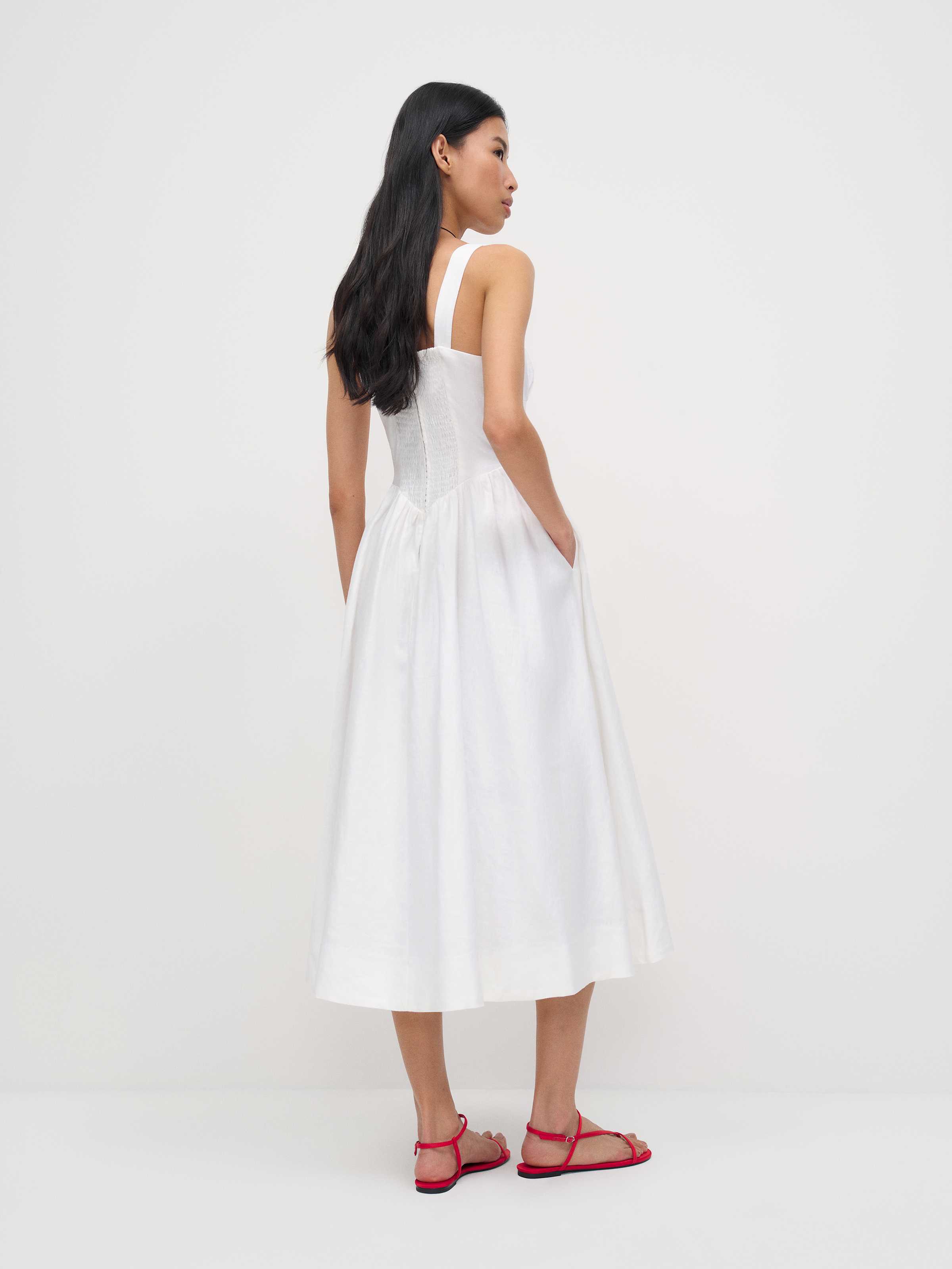 Petites Balia Linen Dress - thumbnail 8