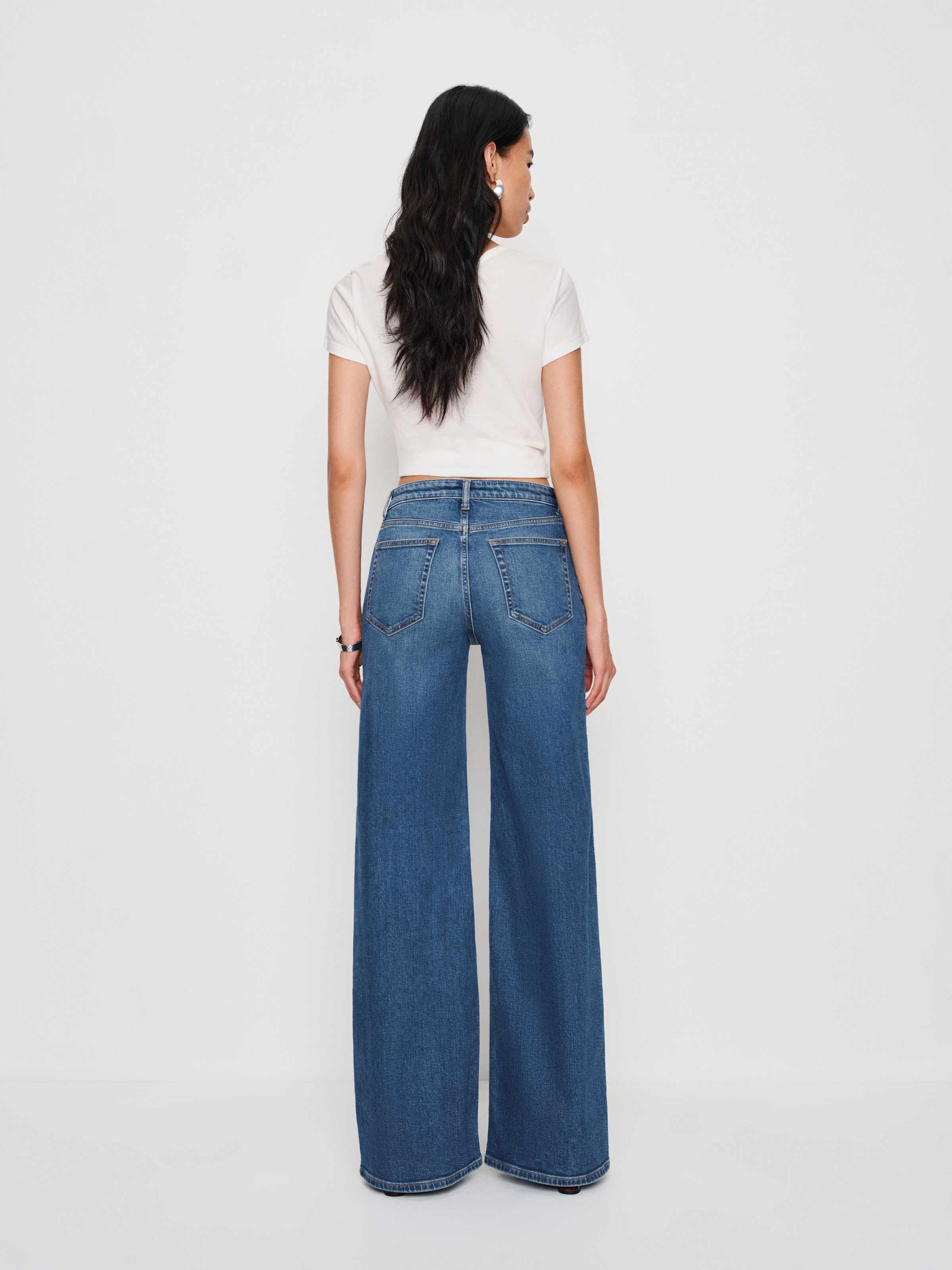 Greta Super Stretch Low Rise Wide Leg Jeans - thumbnail 8